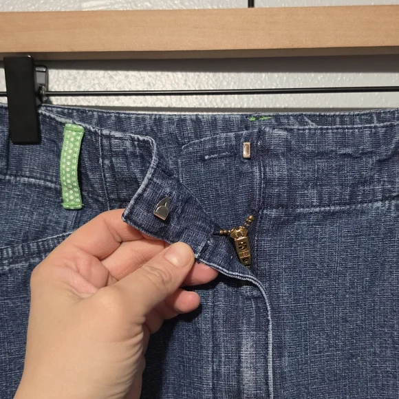 Vintage NORTHCREST Denim Skirt Womens Size 10 Blue Knee Length Minimalist 90s - Picture 4 of 10